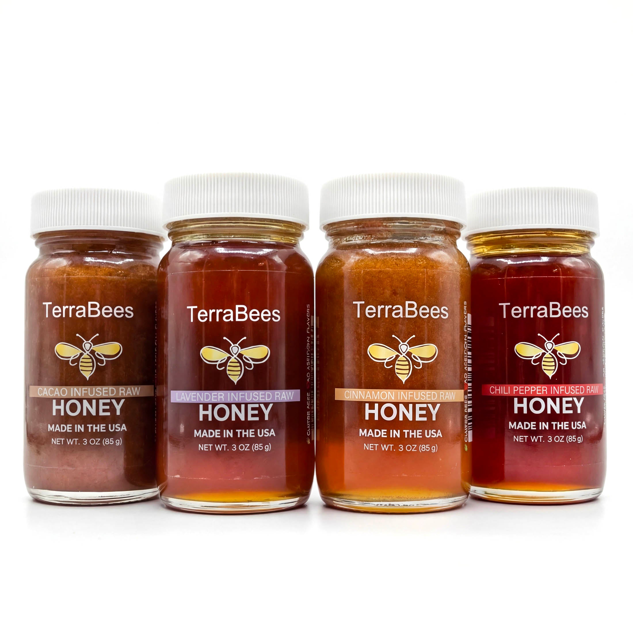 TerraBees: Full Hive, Five Flavors - Raw & Organic Infused Honey Set